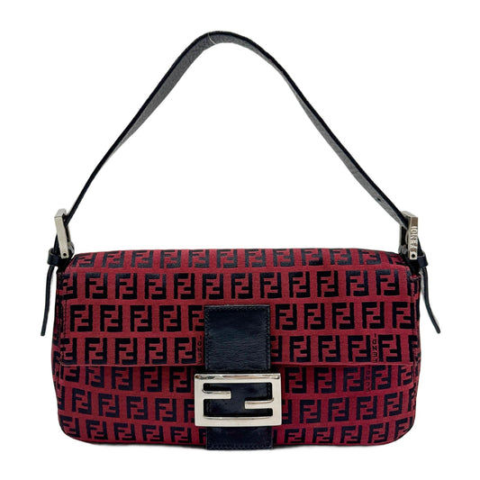 Baguette Red Zucchino Canvas Shoulder Bag