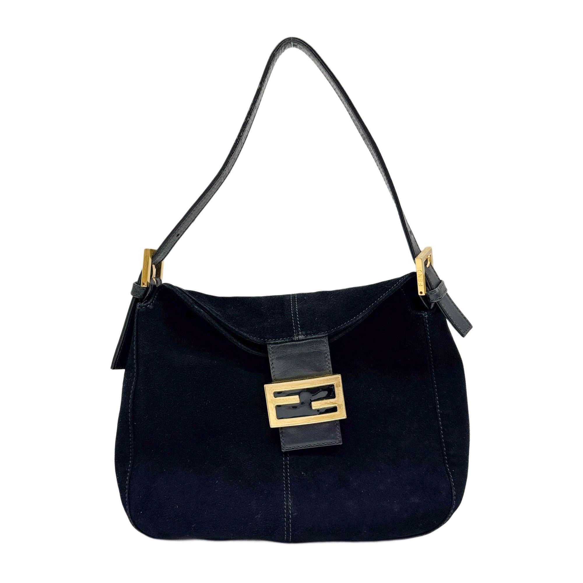 Black Suede Shoulder Bag