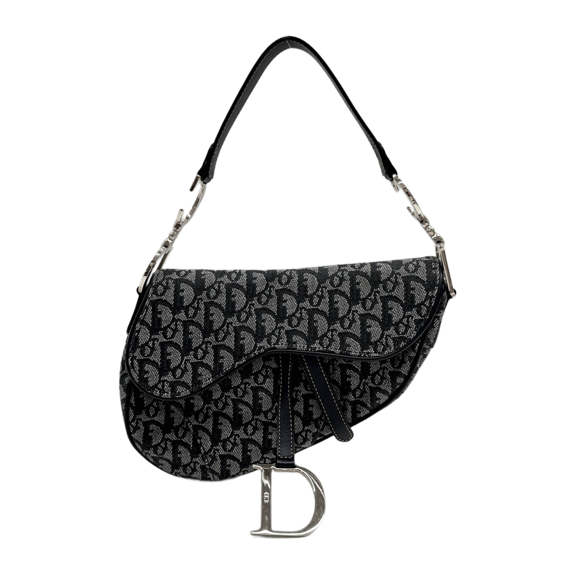 Saddle Black Trotter Canvas Shoulder Bag