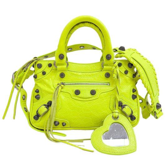 Mini Neo Cagole City Neon Yellow Two Way Bag