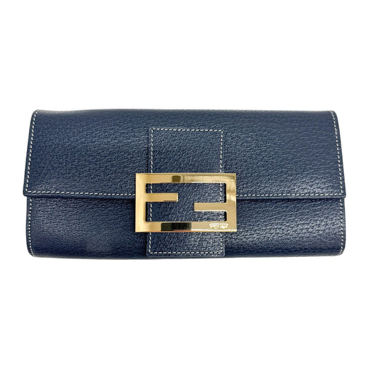 Navy Blue Leather Wallet