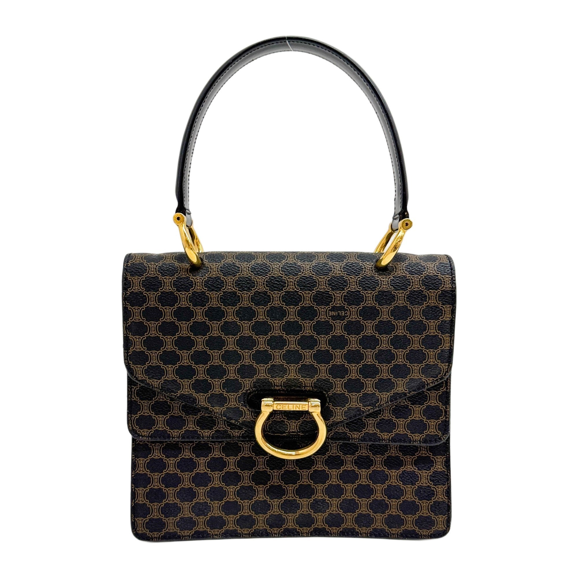 Macadam Black Coated Canvas Hand Bag