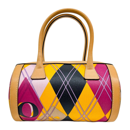 Boston Harlequin Multicolor Canvas Hand Bag