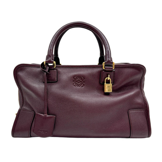 Amazona Maroon Red Leather Hand Bag