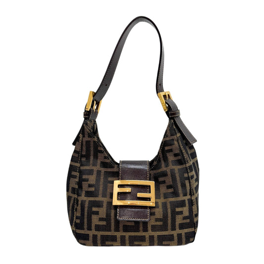 Zucca Brown Canvas Handle Bag