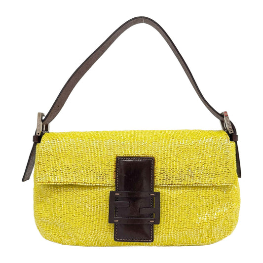 Baguette Yellow Beads Shoulder Bag