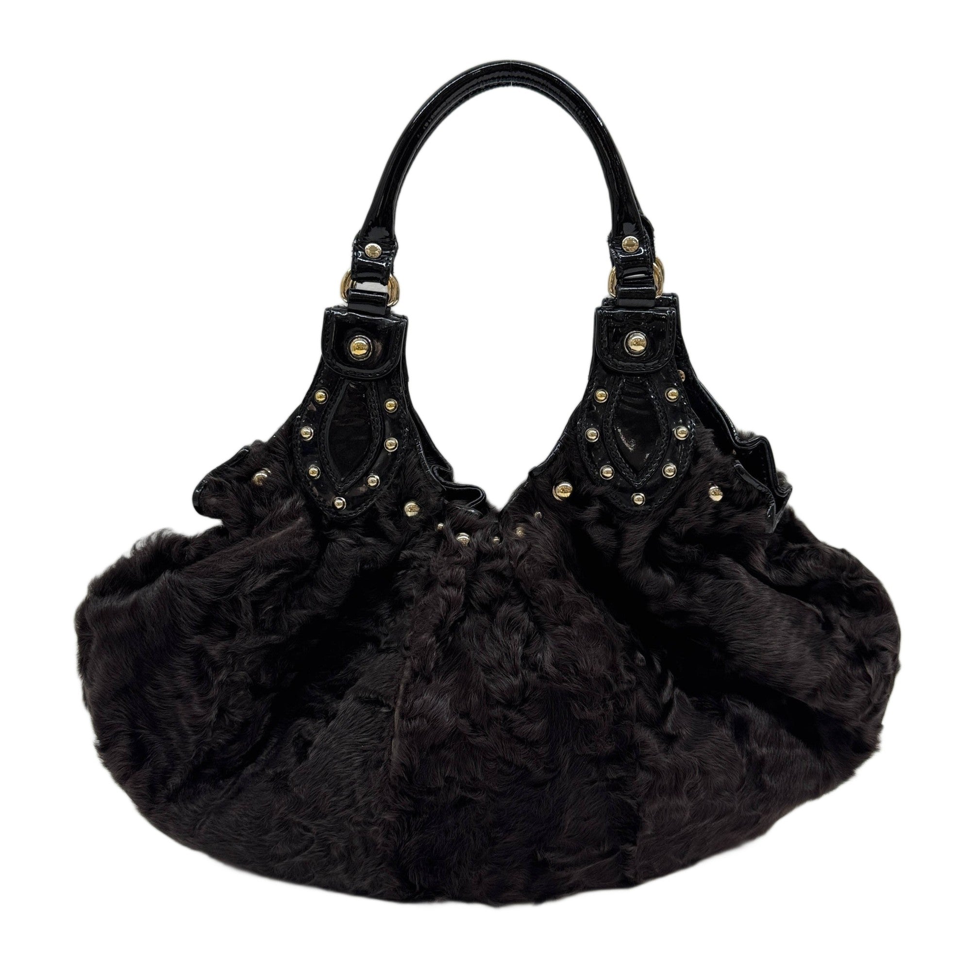 Dark Brown Pony Hair Hobo Bag