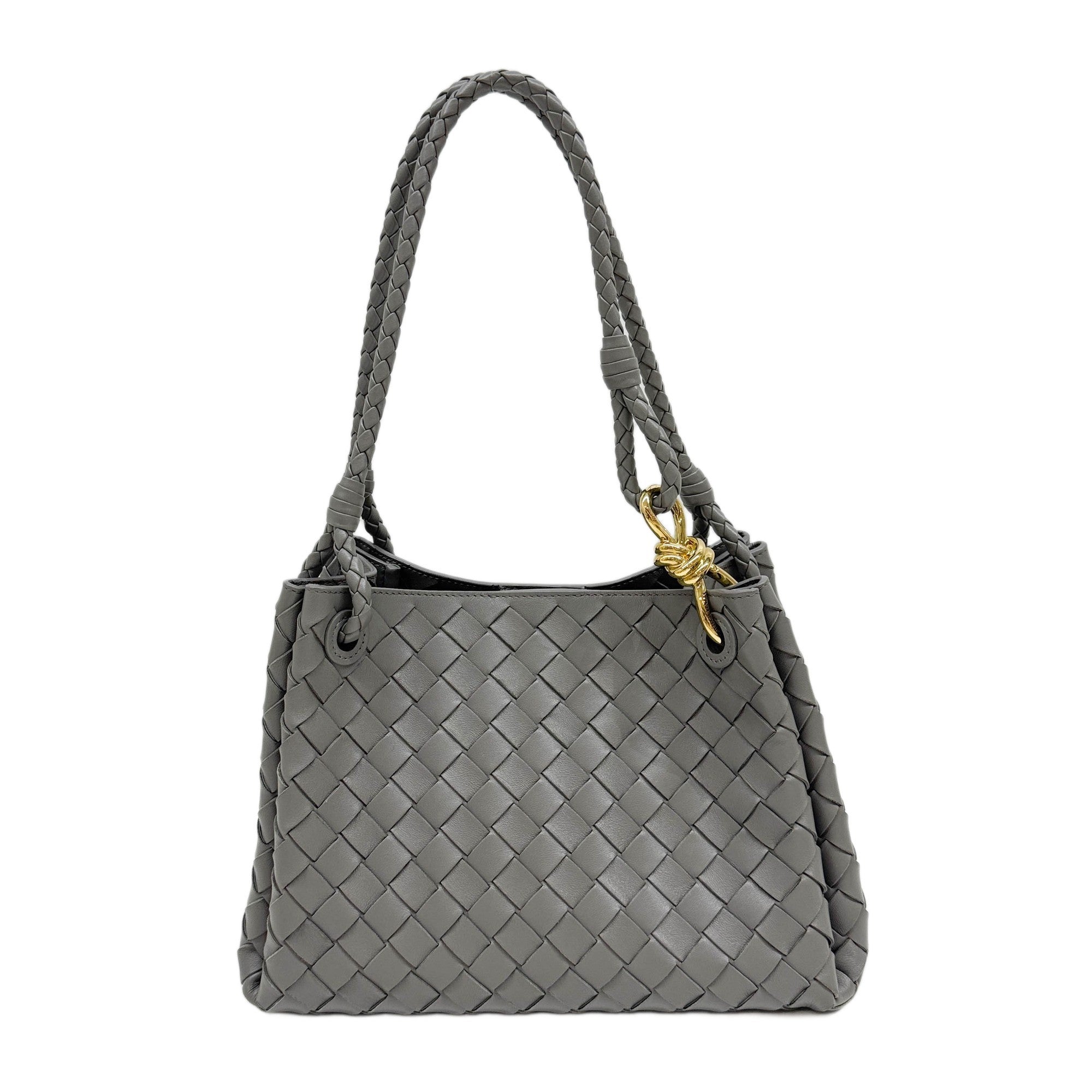Parachute Intrecciato Grey Leather Two Way Bag