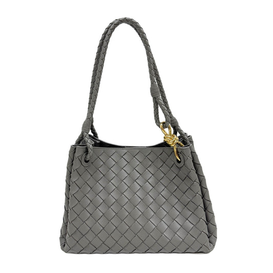 Parachute Intrecciato Grey Leather Two Way Bag