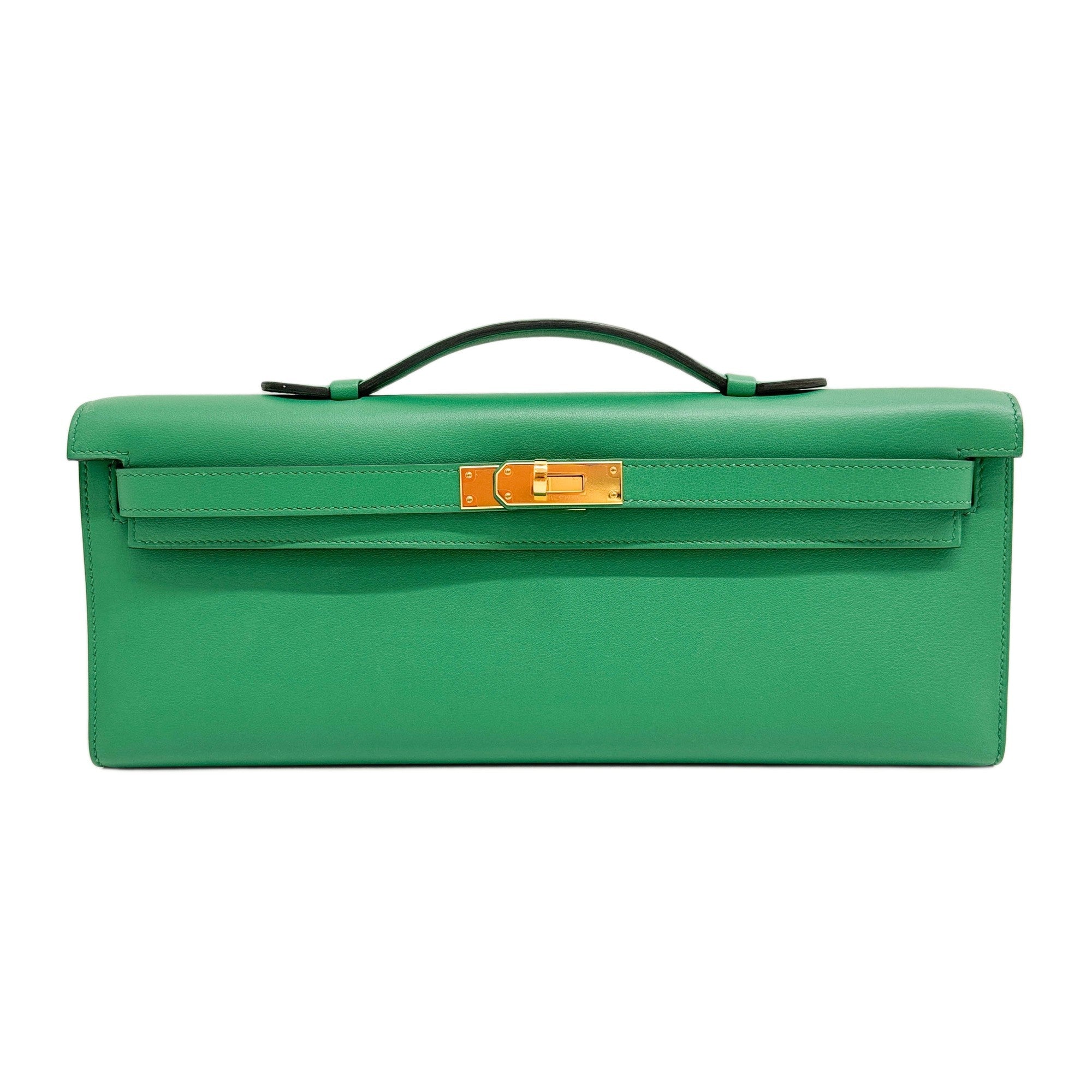 Kelly Cut 2017 Green Leather Handle Bag