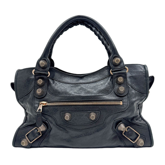 Giant 21 The City Black Leather Two Way Bag