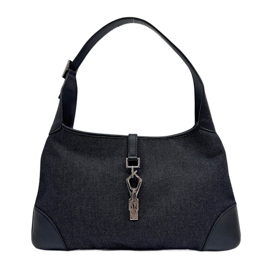 Jackie Black Denim Shoulder Bag