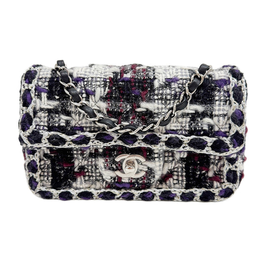 Rectangular Mini Classic Flap 2019 Multicolor Quilted Tweed Shoulder Bag