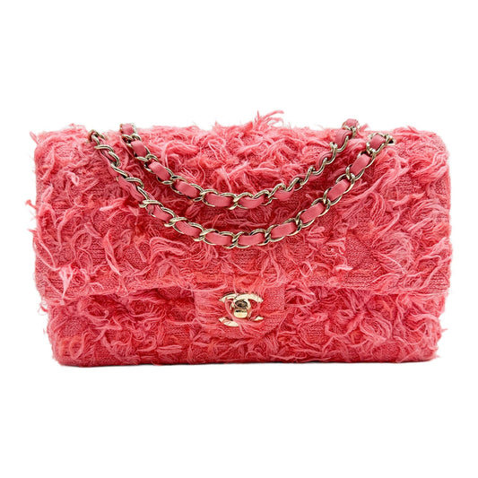 Classic Double Flap 2020 Pink Cotton Shoulder Bag