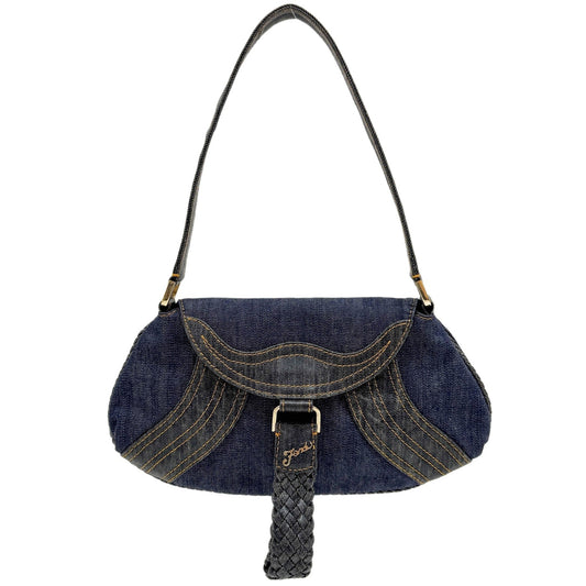 Mini Spy Blue Denim Shoulder Bag