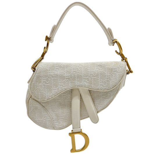 Mini Saddle White Trotter Canvas Handle Bag
