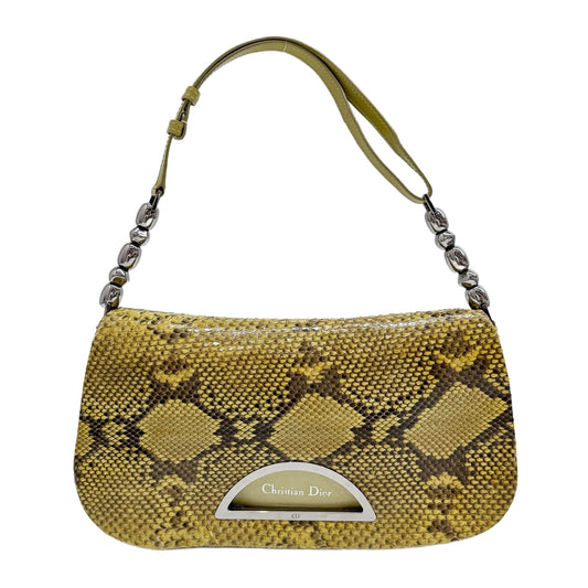 Malice Pearl Green Python Embossed Leather Shoulder Bag