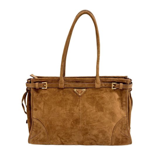 Large Bonnie Brown Suede Two Way Bag