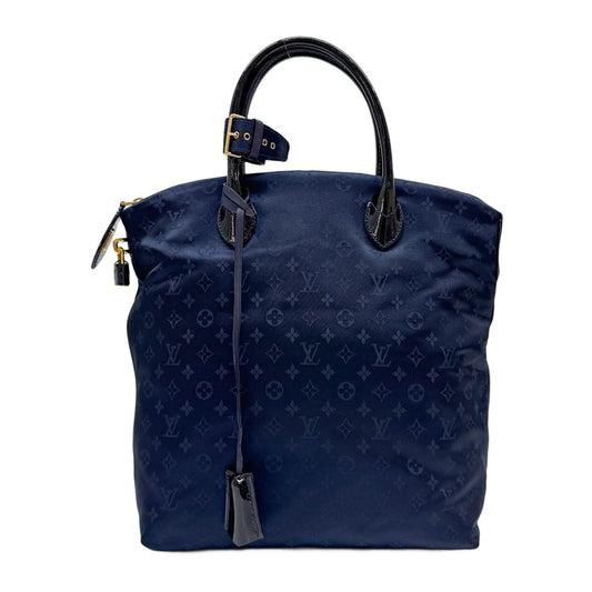Lock It Blue Monogram Nylon Hand Bag