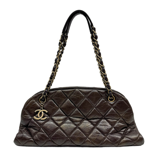 Mademoiselle 2012 Dark Brown Leather Shoulder Bag