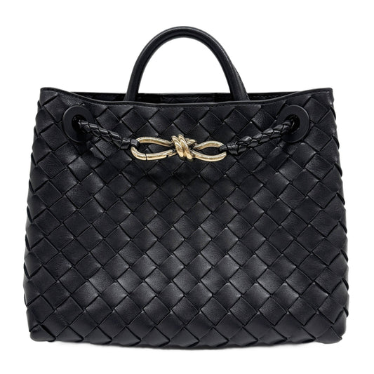 Andiamo Intrecciato Black Leather Two Way Bag