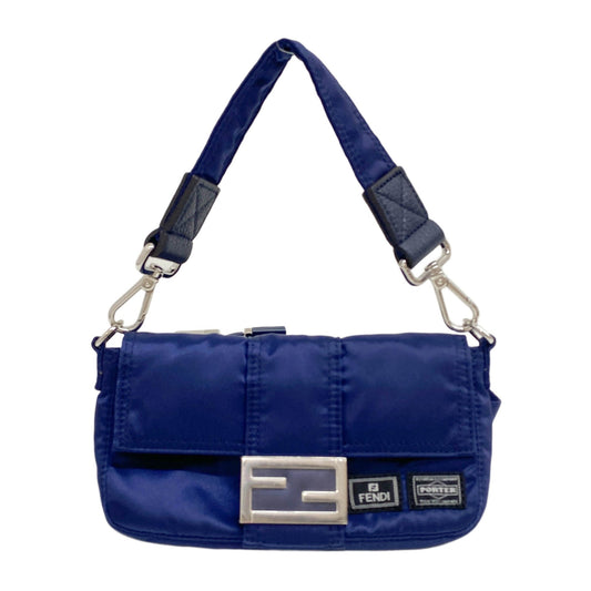 Fendi x Porter Baguette Blue Nylon Belt Bag