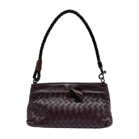 Intrecciato BrownLeather Shoulder Bag