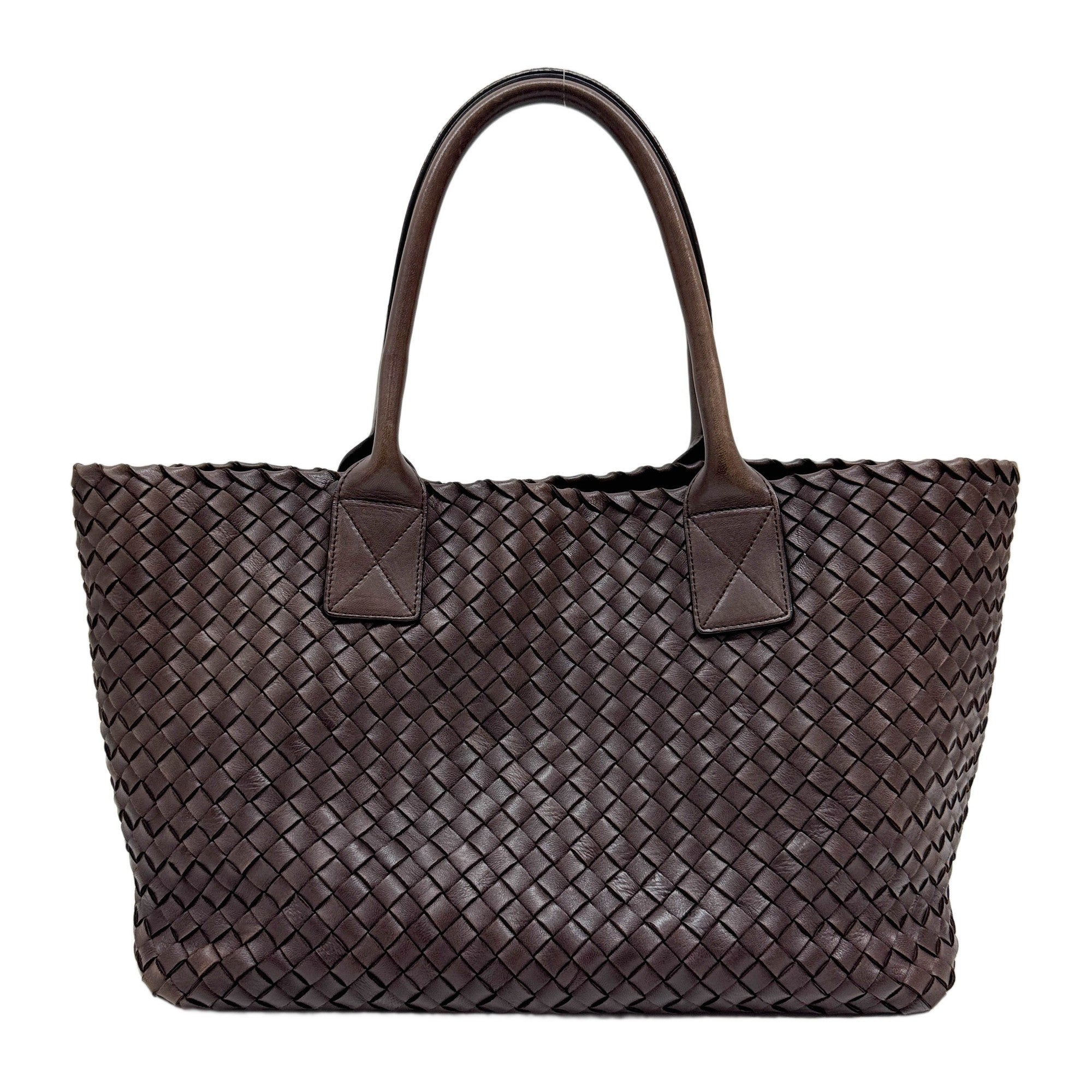 Cabat Intrecciato Brown Leather Tote Bag