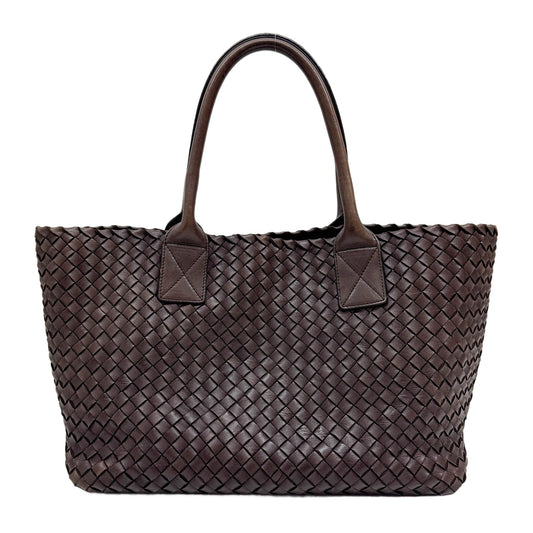 Cabat Intrecciato Brown Leather Tote Bag