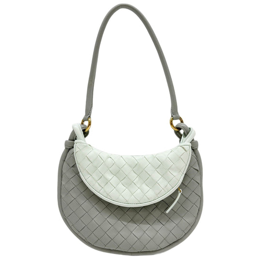 Small Gemelli Intrecciato Grey & Mint Shoulder Bag