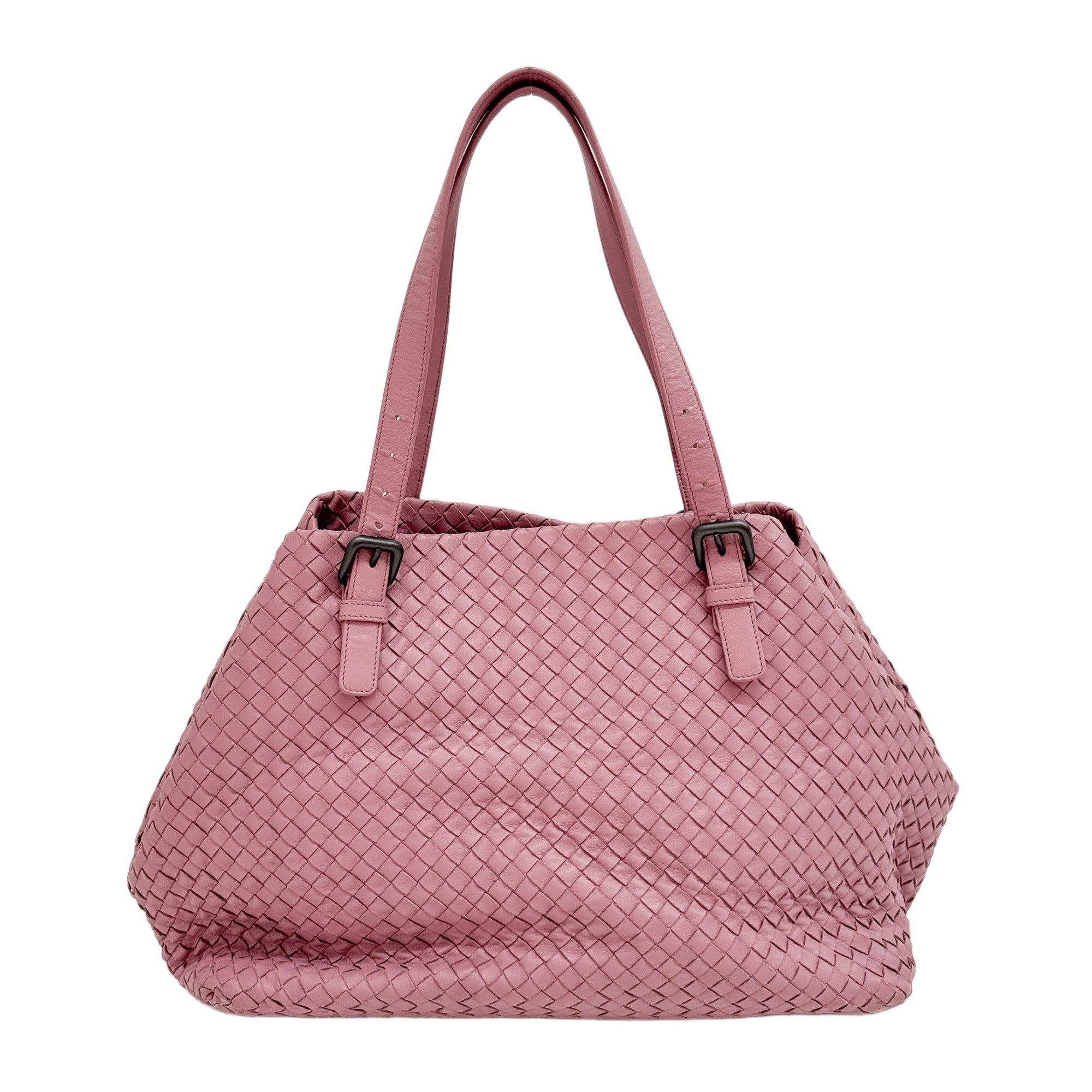 Fourre-Tout Intrecciato Mauve Pink Tote Shoulder Bag