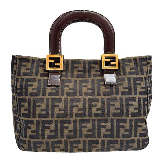 Brown Zucca Canvas Hand Bag