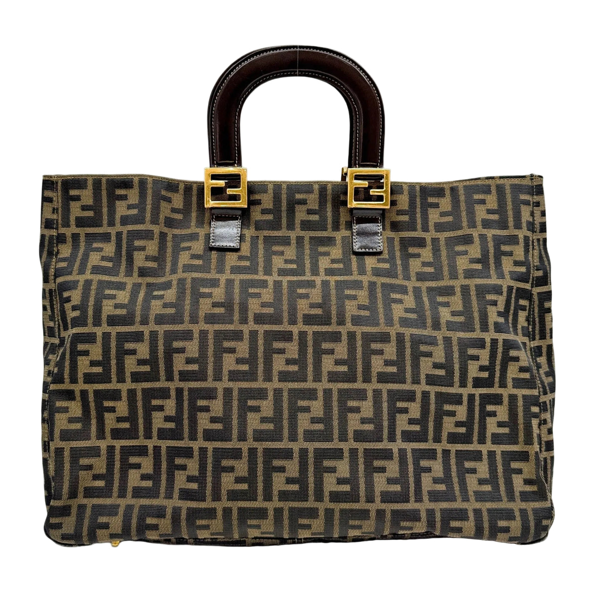 Brown Zucca Canvas Tote Bag