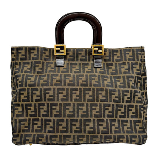 Brown Zucca Canvas Tote Bag