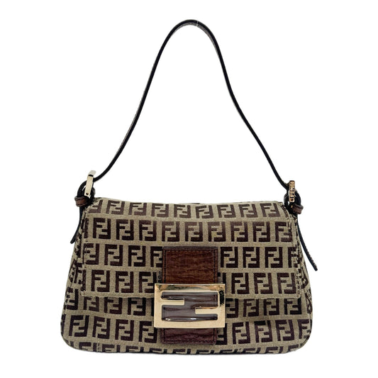 Mini Mamma Baguette Light Brown Zucchino Canvas Shoulder Bag