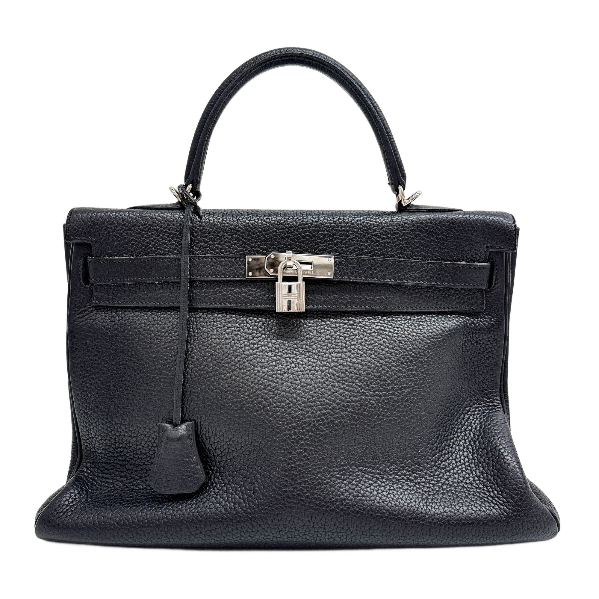 Birkin 35 2004 Black Leather Hand Bag
