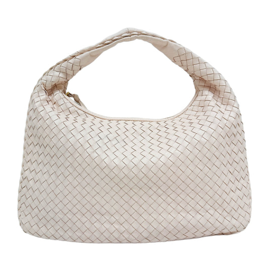 Veneta Intrecciato Pastel Pink Leather Shoulder Bag