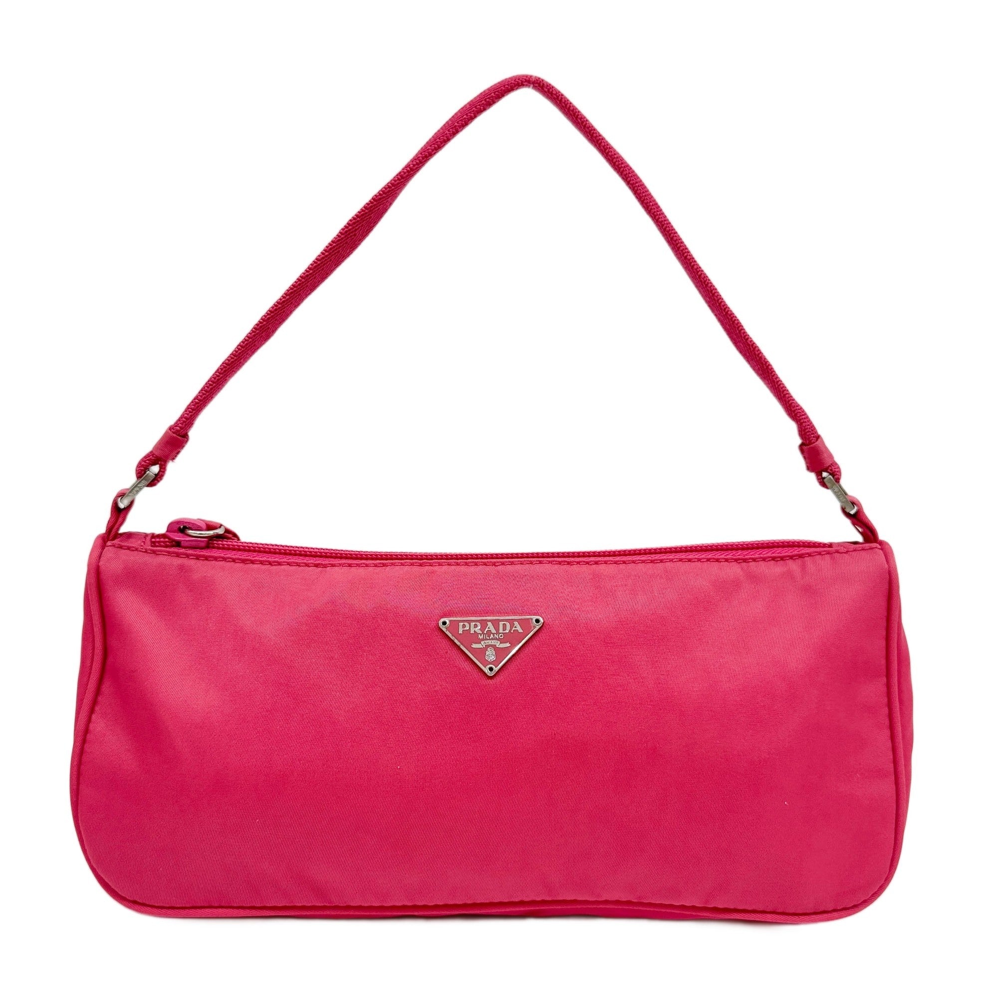 Pink Nylon Shoulder Bag