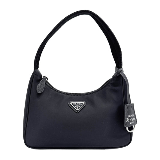 Re-Edition 2000 Black Nylon Hand Bag