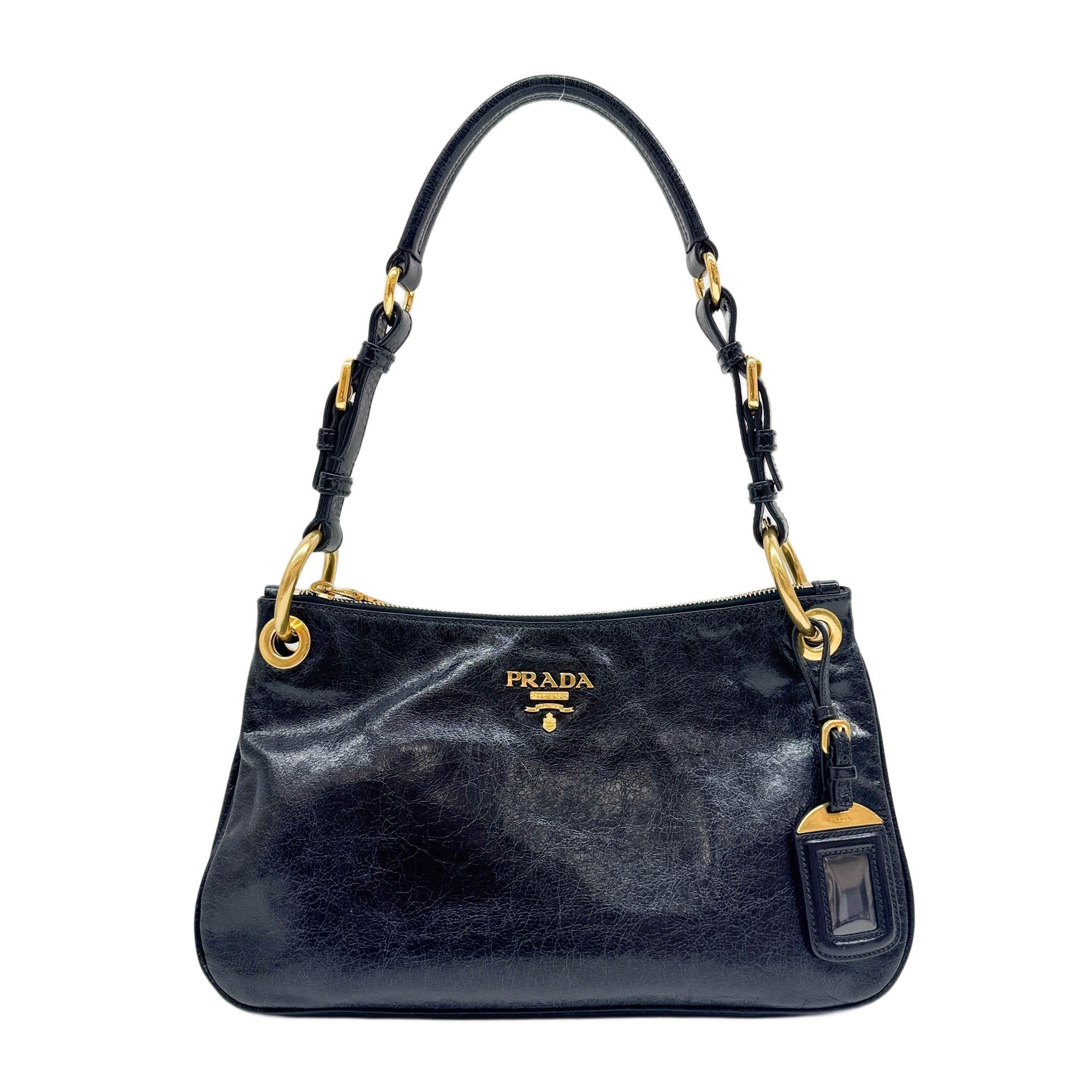 Black Leather Shoulder Bag