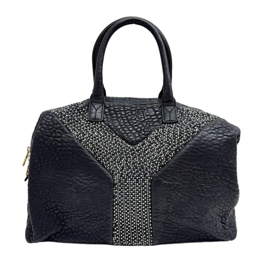 Easy Y Black Leather Handle Bag