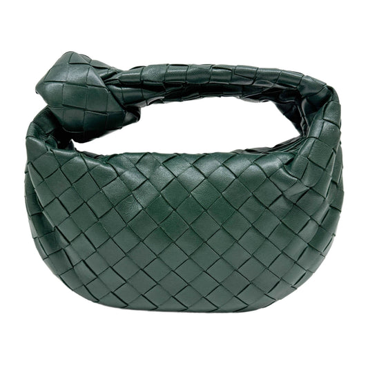 Mini Jodie Intrecciato Green Leather Hand Bag