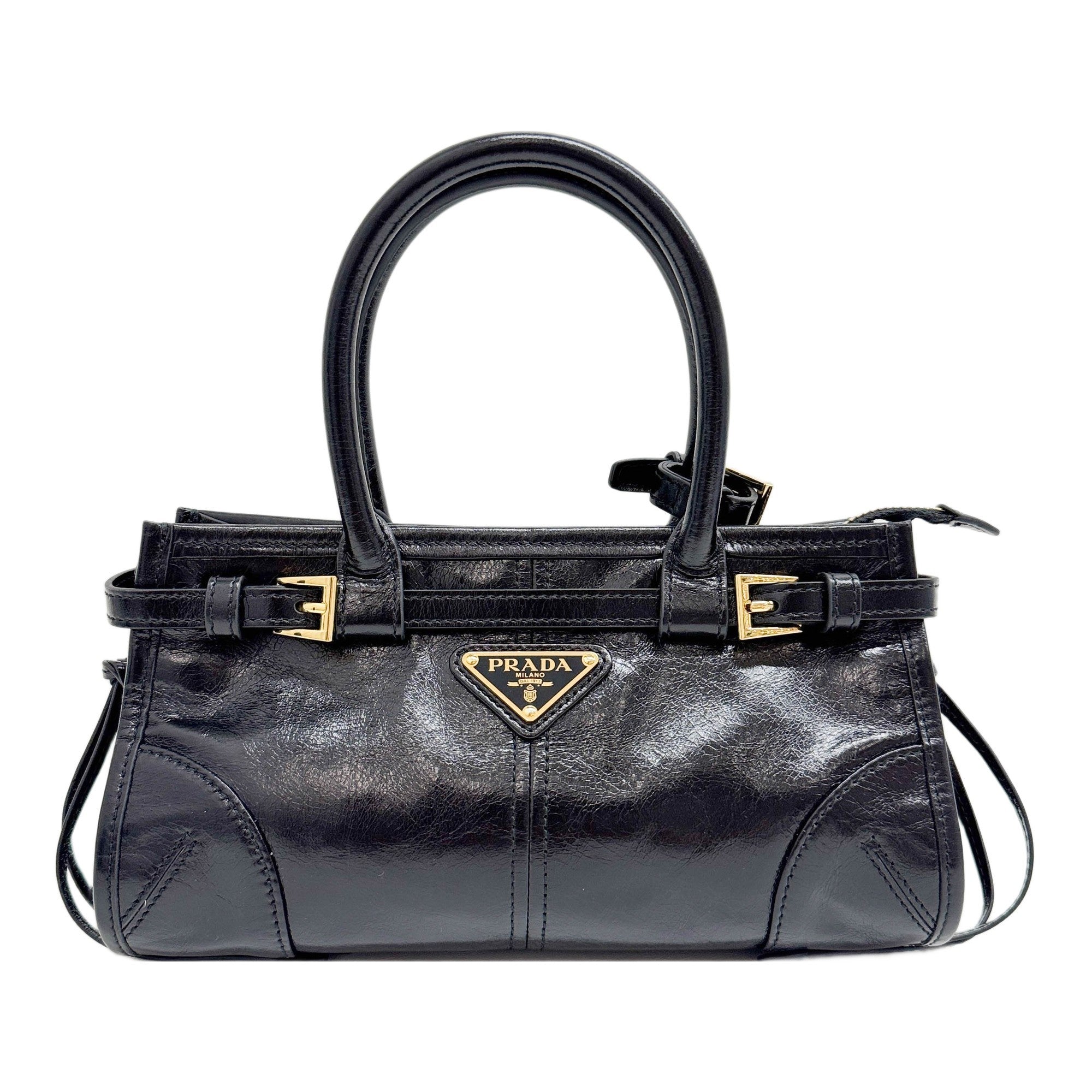Mini Bonnie Black Leather Two Way Bag