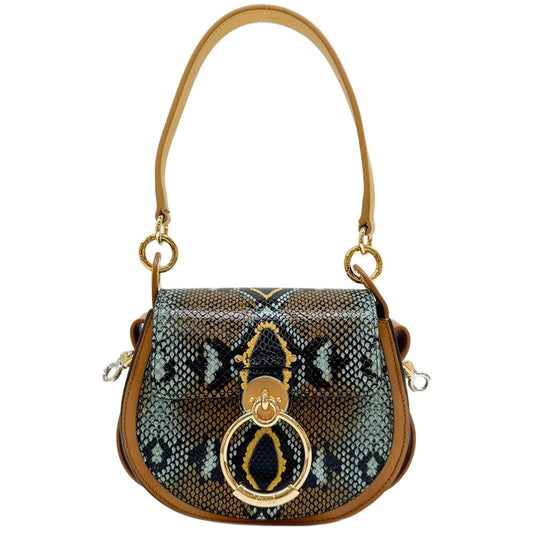 Tess Multicolor Python Embossed Leather Two Way Bag