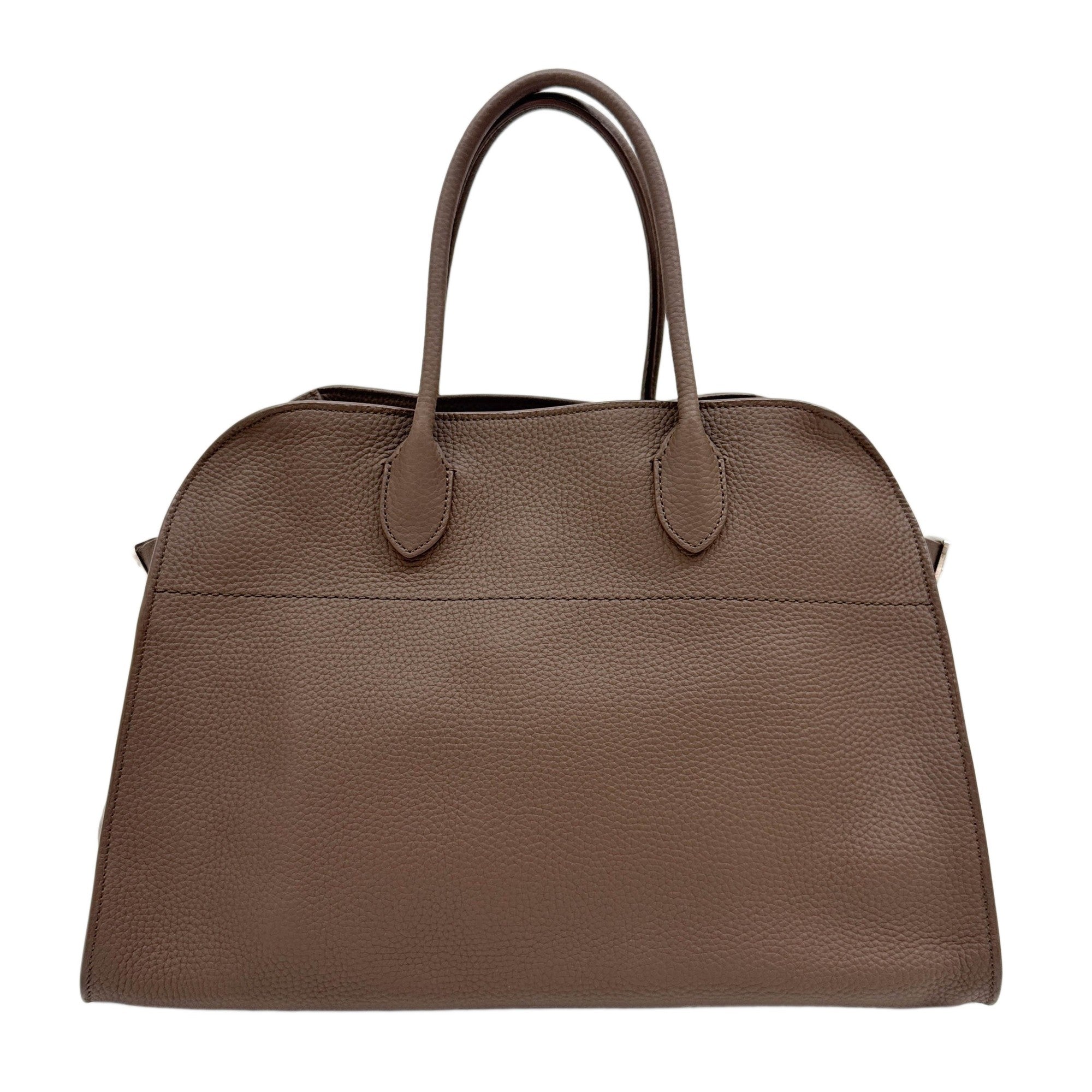 Soft Margaux 15 Deep Brown Leather Handle Bag