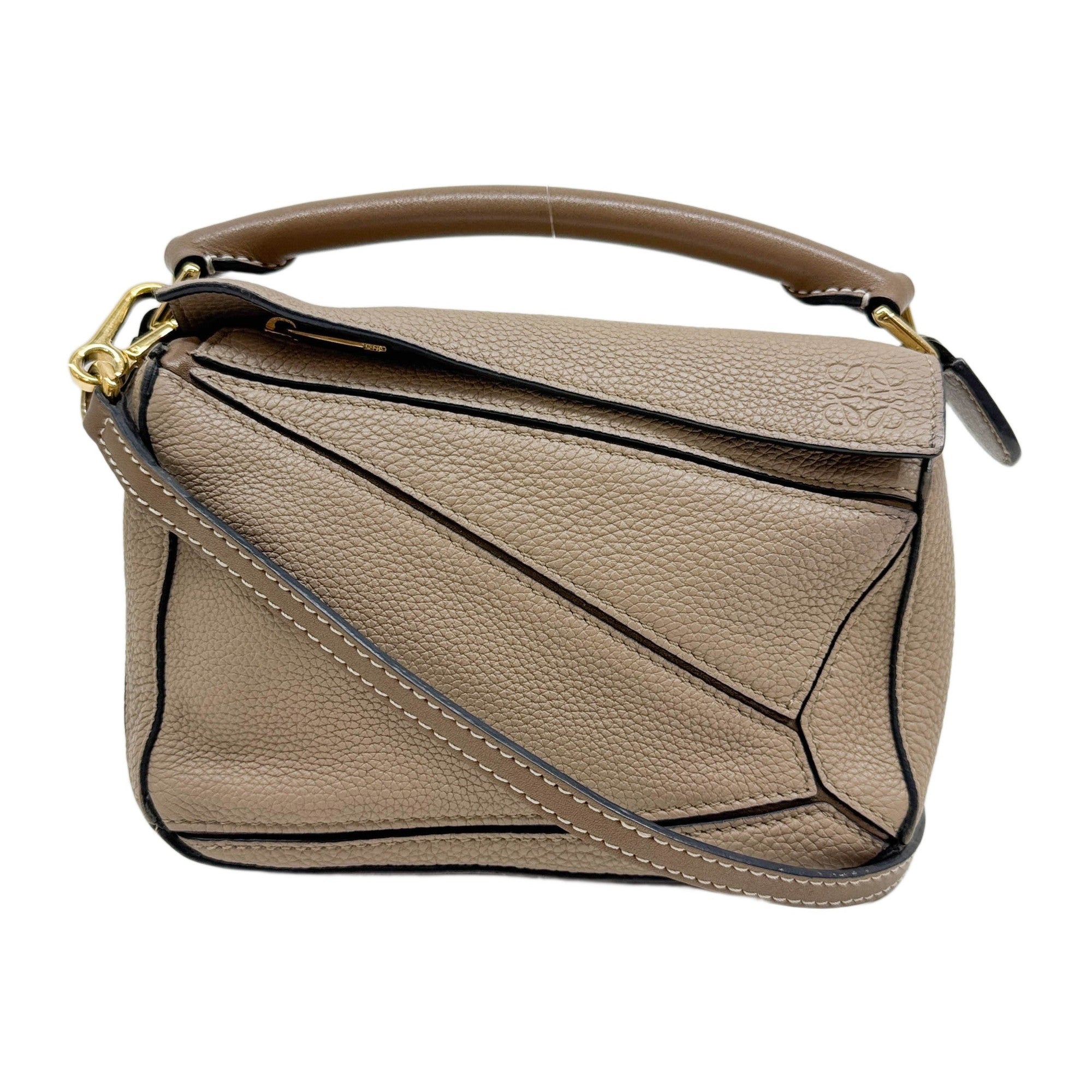 Mini Puzzle Tan Leather Two Way Bag