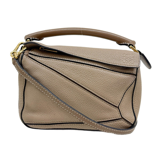 Mini Puzzle Tan Leather Two Way Bag