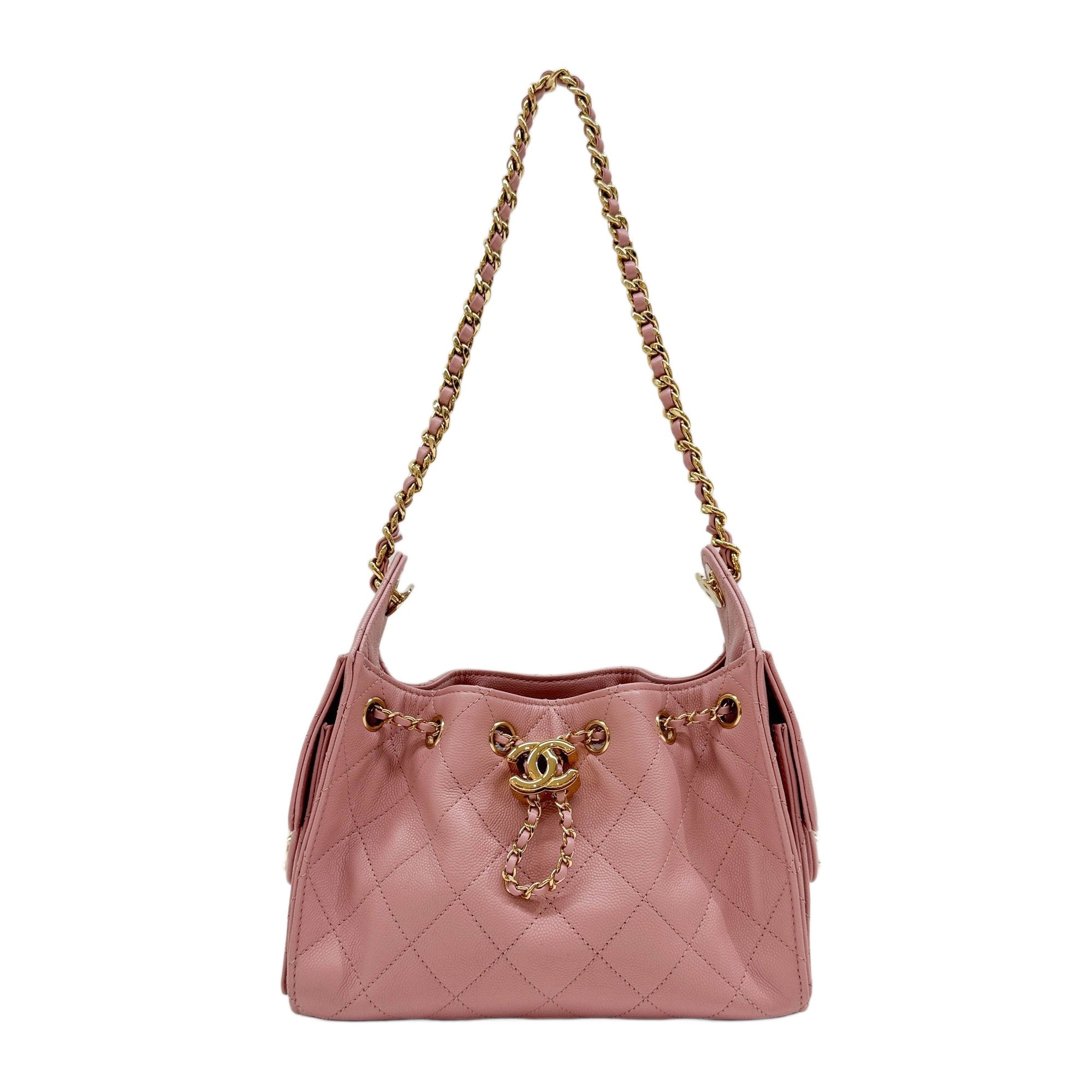 Mini Chanel 25 2021-2026 Matelasse Pink Leather Shoulder Bag