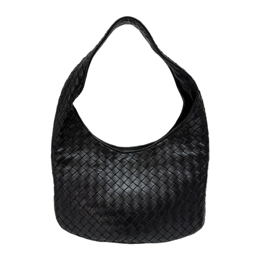 Veneta Intrecciato Black Leather Shoulder Bag