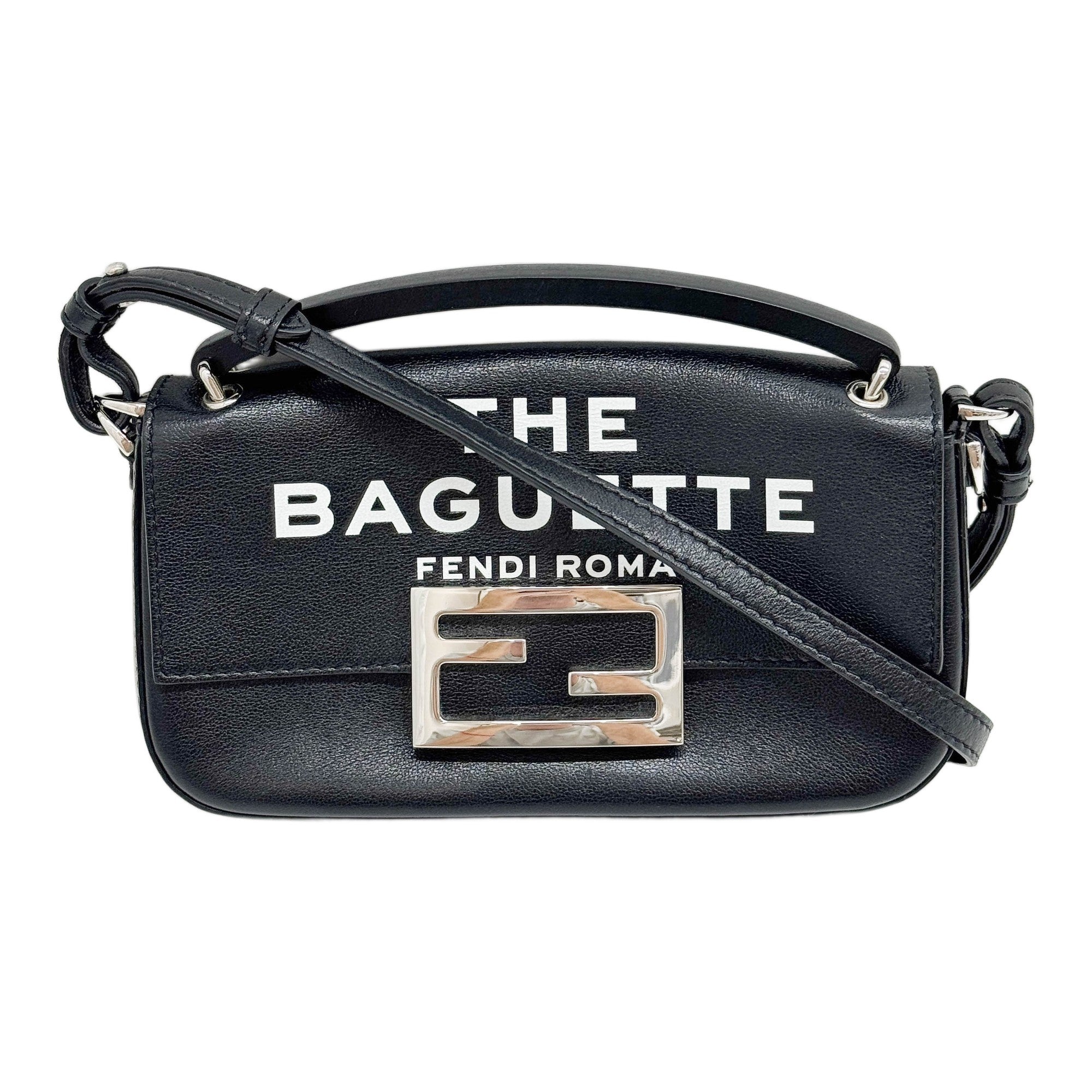 Fendi x Marc Jacobs The Baguette Phone Pouch Black Leather Two Way Bag